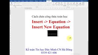 Cách viết phân số, công thức toán học trong Word