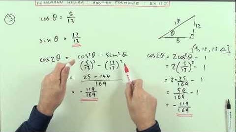 Double angle formulae and exact values.   Higher Revision: Ex 11J no.3 (Heinemann)