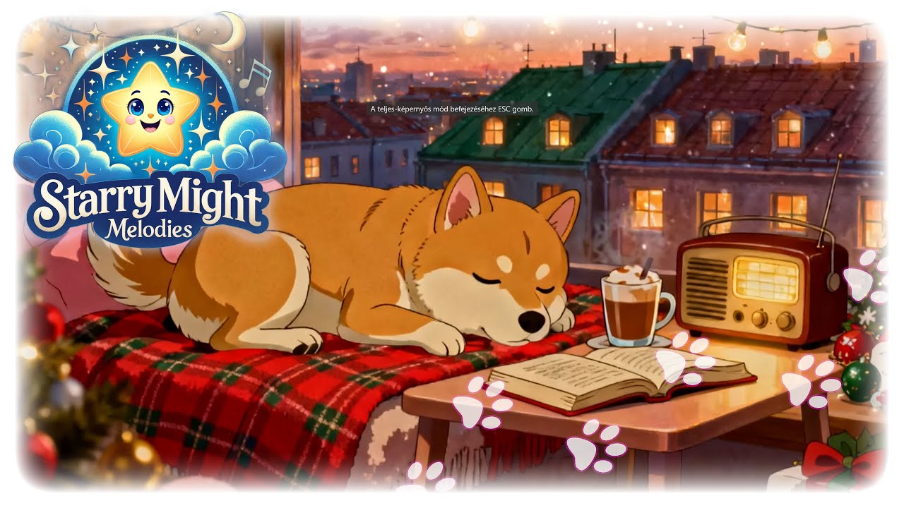 Goodnight Instrumental Music With Cute Shiba Inu Dog 🐕 ☕ Grab Hot Chocolate And Prepare For Sleep!