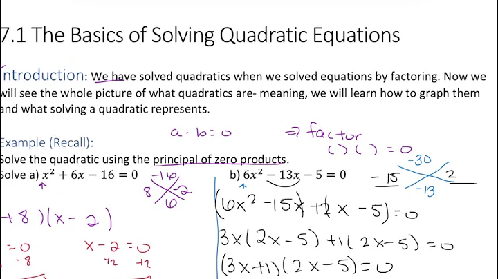 Intermediate Algebra Section 7.1