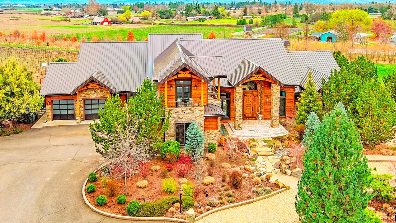 Inside a luxurious $11,950,000 mansion in Oregon, USA. Tour of expensive real estate.
