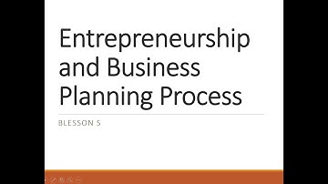 Module 5 - Lecture 8- Theory (Business Planning)