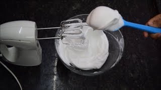 How to Whip Cream to Stiff Peaks (Non Dairy) Recipe - Priya R - Magic of Indian Rasoi