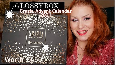 UNBOXING GLOSSYBOX X GRAZIA 2021 BEAUTY ADVENT CALENDAR WORTH £450 !