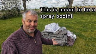 Our new pop up car spray booth