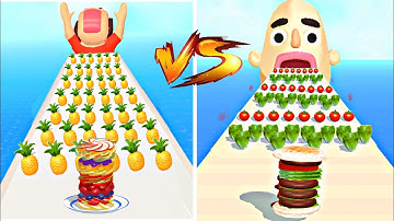 MAX LEVELS pancakes vs Sandwich Runner💥: All Levels Gameplay Walkthrough Android ,iOS NEW UPDATE
