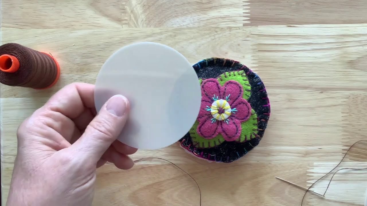 Shuswap Needle Arts Guild Workshop on Wool Applique & Embroidery Part 5B: Building the Pincushion