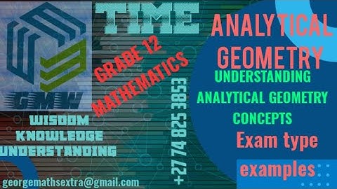 ANALYTICAL GEOMETRY LESSON 1