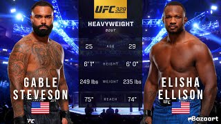 GABLE STEVESON VS ELISHA ELLISON FULL FIGHT UFC 329
