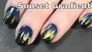 sunset gradient nail tutorial