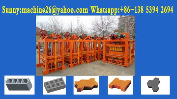QTJ4 40 Block Machine shows how to  change block mould