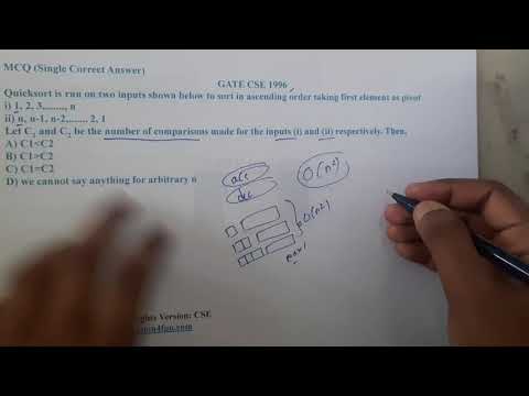 GATE CSE 1996 Q ||Algorithms || GATE Insights Version: CSE