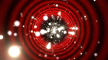 Red Wavy Abstract Bright Tunnel With Glowing Particles Background VJ Loops
