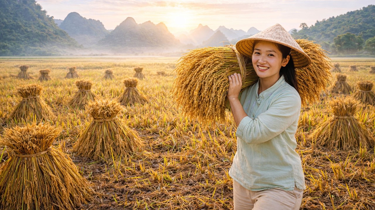 Harvesting 2,000+ kg of Ripe Rice, Cooking and Making Traditional Cakes :  Rural Life