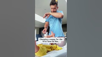 When a father changes his baby’s diaper for the first time #funny #funnyshorts #youtube