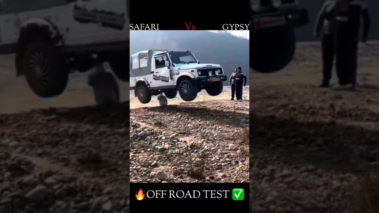 Tata Safari vs Maruti Suzuki Gypsy OFF ROAD TEST 🔥✅