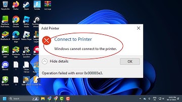 How To Fix Windows Cannot Connect To The Printer Operation Failed With Error 0x00003e3
