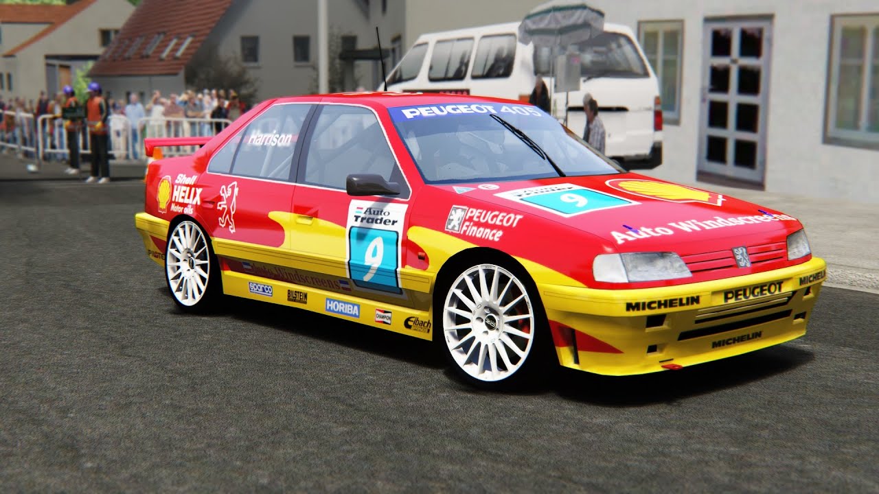 Assetto Corsa - GrA Peugeot 405 Mi16 ST 1992 - YouTube