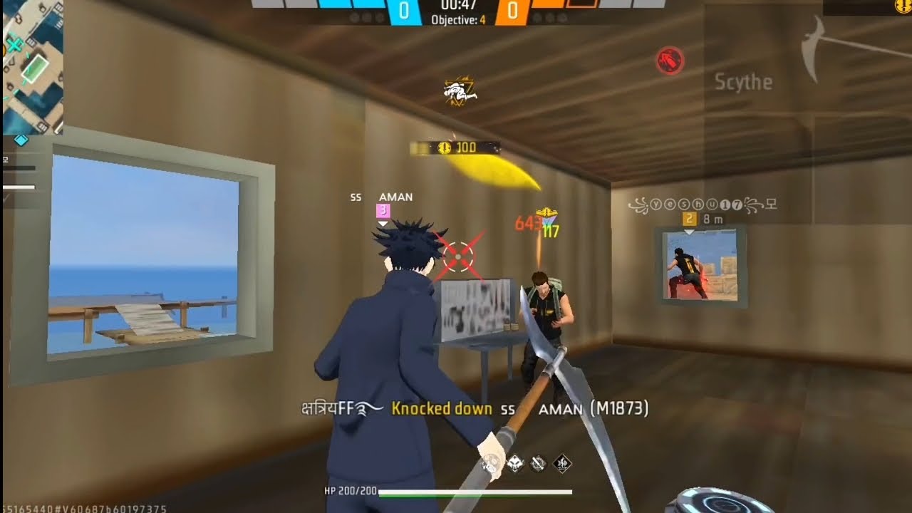 Freefire 1 vs 4 clutch Awm | CS rank heroic to master