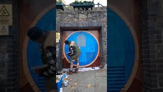 New Hobbit Door on Belle Vue Island in Great Malvern by local artist Phil Ironside