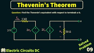Electric Circuits DC | Thevenin’s Theorem | Solved Problem 9