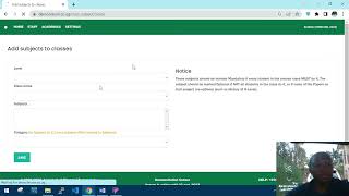 Adding subjects to classes
