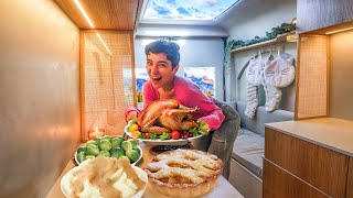 We Cooked A Vegan Thanksgiving FEAST In Our Van | VAN LIFE In The Wyoming Wilderness