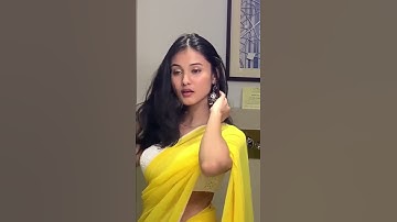 yellow saree by ayushi verma #shortvideo