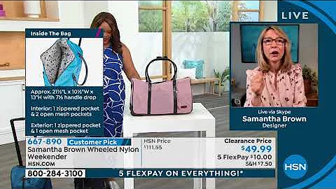 Samantha Brown Wheeled Nylon Weekender