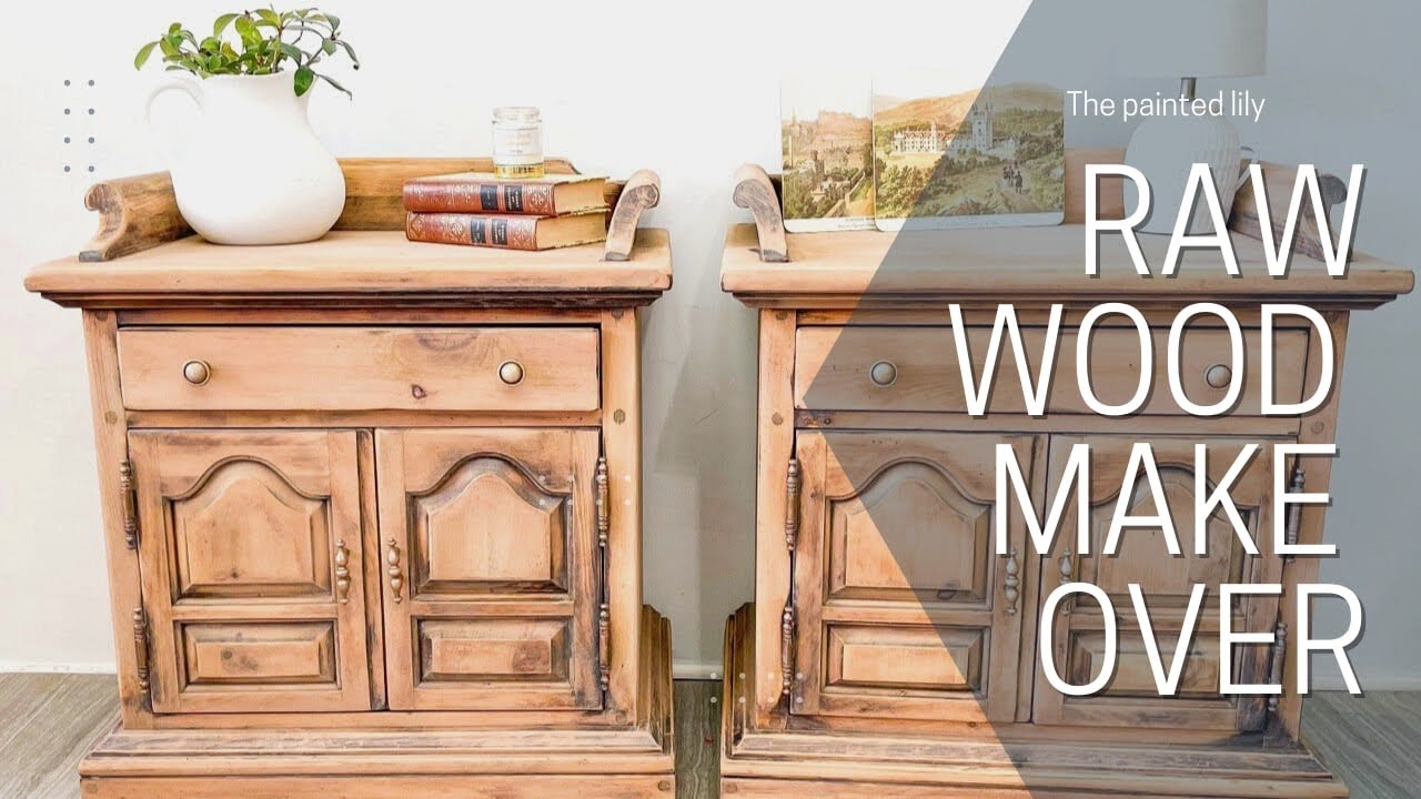 Raw Wood Furniture// Stripping Furniture// Easy Off Oven Cleaner