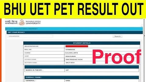 Bhu entrance result 2021|bhu result 2021| bhu result| bhu result bhu cut off marks 2021|‎@BHU WORLD