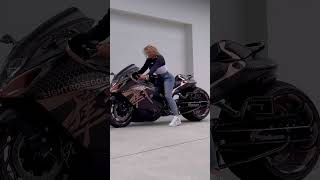 Brock Performance exhaust sound 😍  #LightRoseGold x Nina |  Custom Suzuki Hayabusa #shorts
