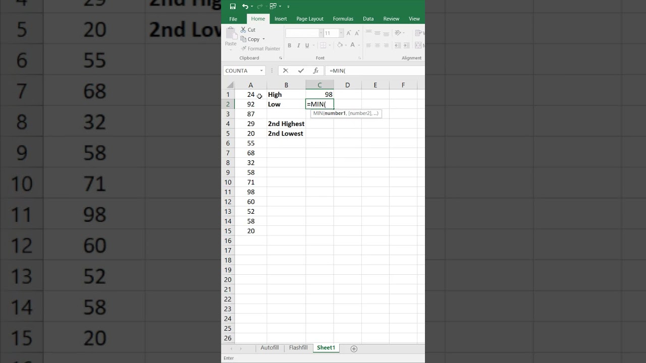 MAX, MIN, LARGE, SMALL functions use कैसे करें II 