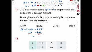 Oran-Orantı Soru 11 - 7Den 8E Yaz Kampı Soru Çözümleri