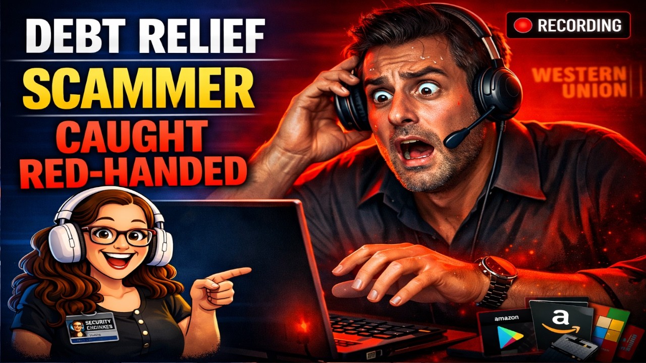 Scammer Getting Rekt Debt Relief Scammer Gets Caught Red-Handed - YouTube