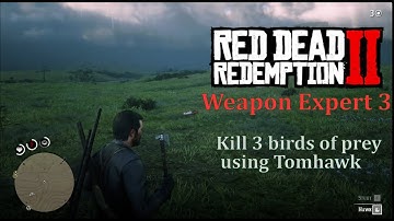 Weapon Expert 3 Rdr2 (Red Dead Redemption 2) -Easiest way Kill 3 birds of prey using Tomahawk