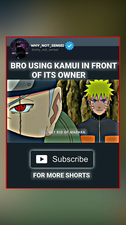 Kakashi Using Kamui in Front Of Its Owner 🥶🤯||#naruto #trending #anime