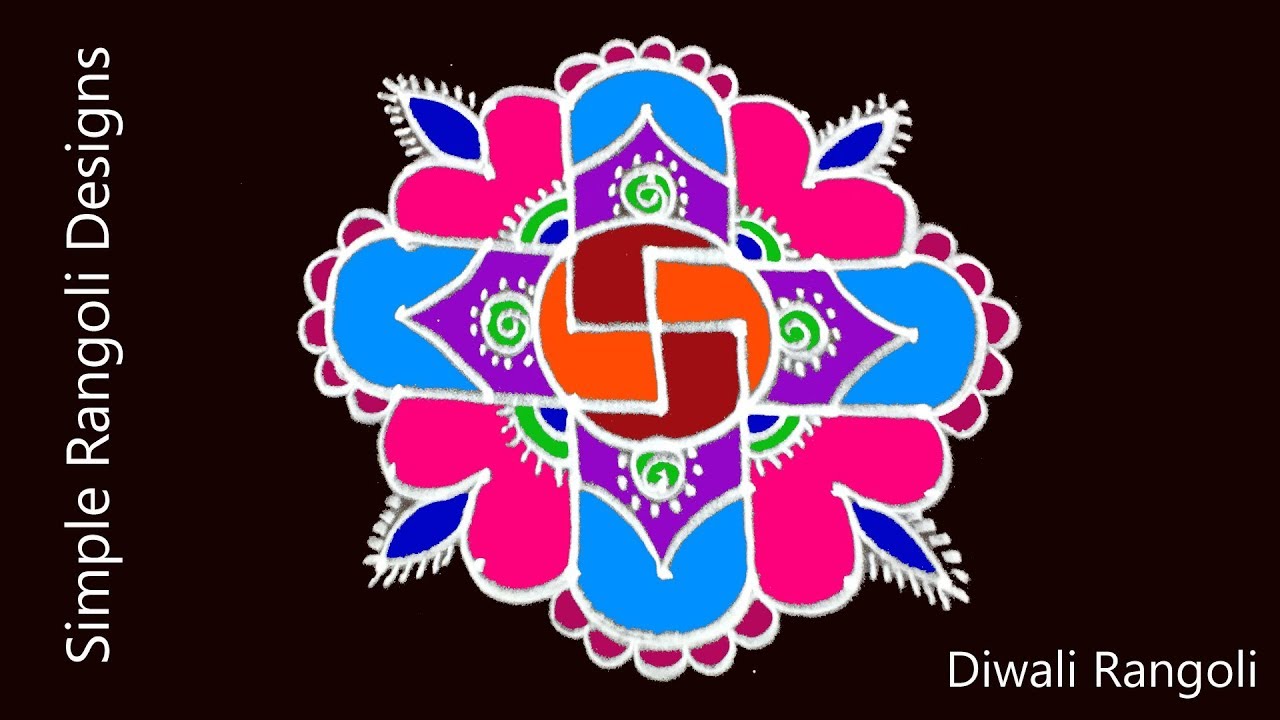 Beautiful Swastik Rangoli Design