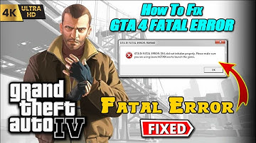 HOW TO FIX GTA IV FATAL ERROR ! DFA DID NOT INITIALIZE PROPERLY IN WINDOWS 10 - Fatal Error Problem