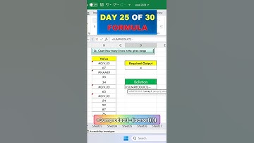 Excel Hack: Quickly Count Errors with SUMPRODUCT #ExcelTips