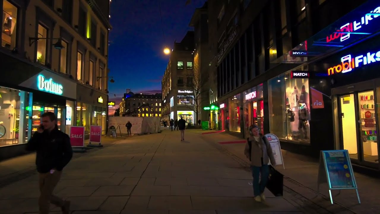 Walking around Oslo, Norway (4K 60FPS HDR)