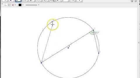 Sudut keliling lingkaran dengan geogebra
