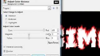 Gimp Tuotorial: Flame /Multicolor Flame text