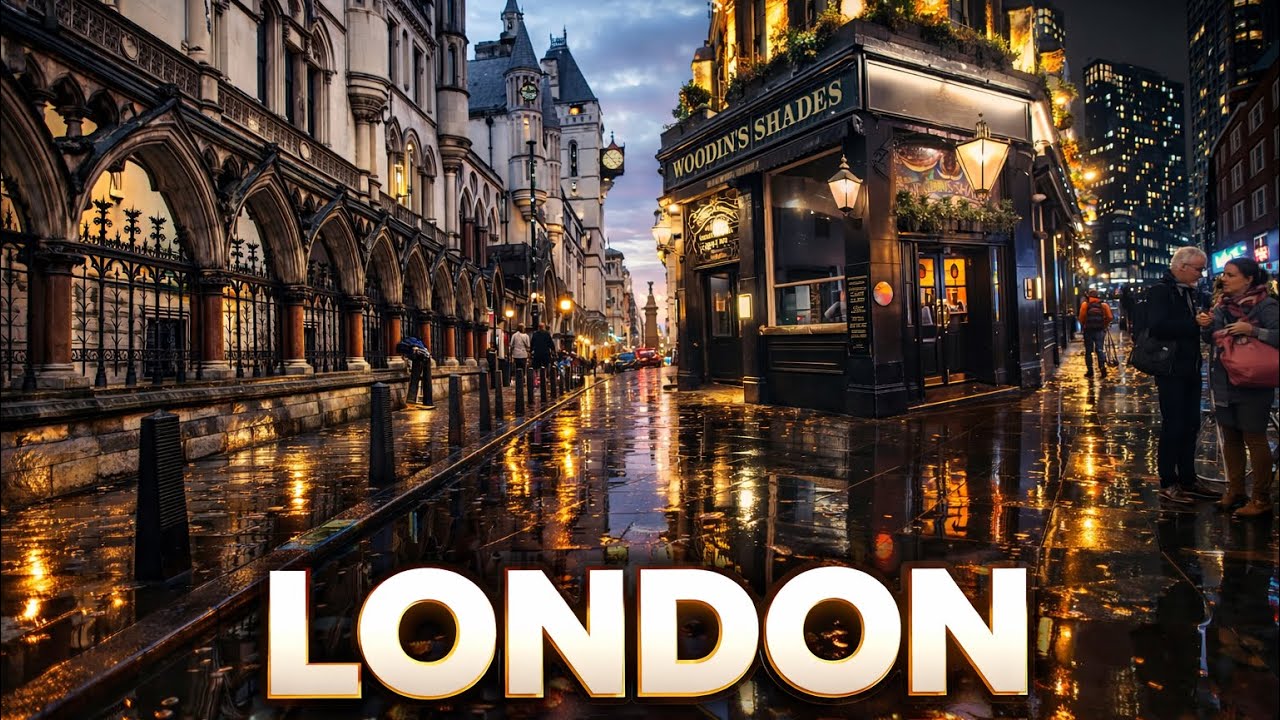 LONDON CITY WALK HDR 4K- LONDON’S MEDIEVAL STREETS MEET MODERN CITY VIBES | CITY AMBIENCE