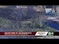 Grass fire burns in south Sacramento