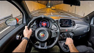 Abarth 595 Pista [1.4 T-Jet 165 HP] | POV Test Drive #1148 Joe Black