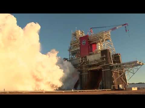 NASA Conducts Test of SLS Rocket Core Stage for Artemis I Moon Mission