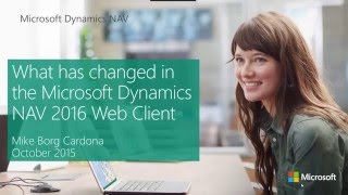 What has changed in the Microsoft Dynamics NAV 2016 Web Client
