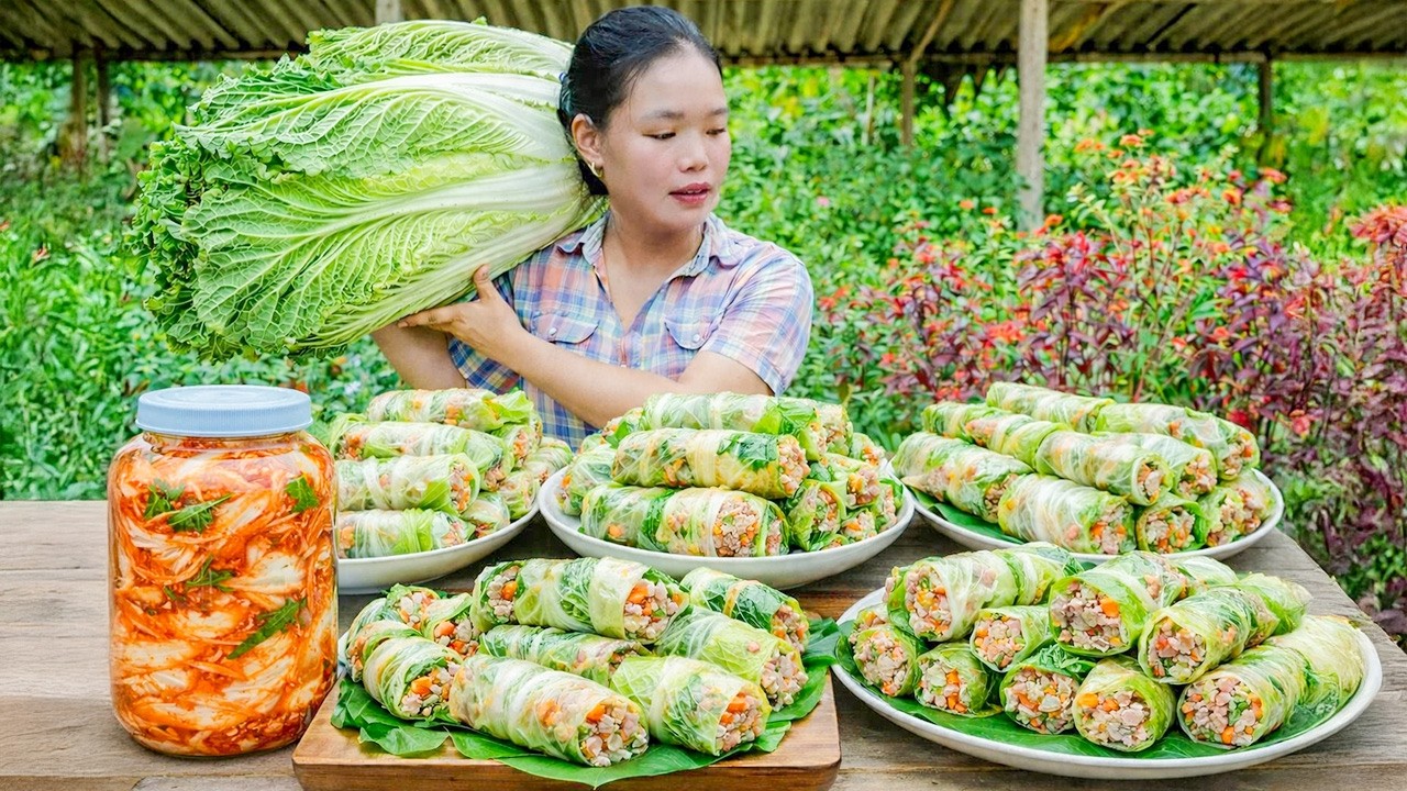 How to Make Cabbage Rolls with Meat Filling to Sell  - Harvest Green Vegetables | Trieu Mai Huong