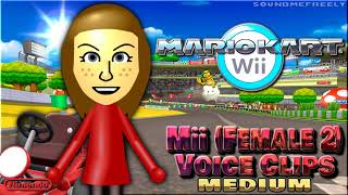 All Mii Female 2 Voice Clips medium  Mario Kart Wii  All Voice Lines  2008 soundmefreely